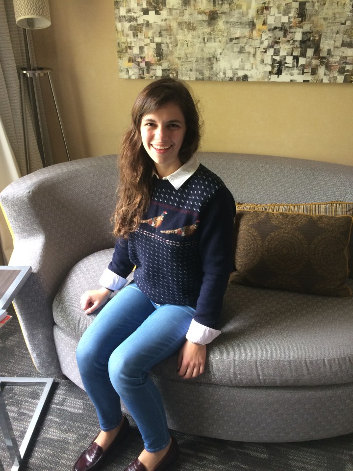 Flight outfit with pheasant sweater