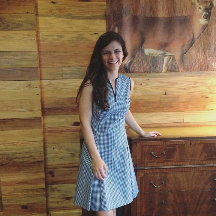 gingham dress at the Graduate Charlottesville