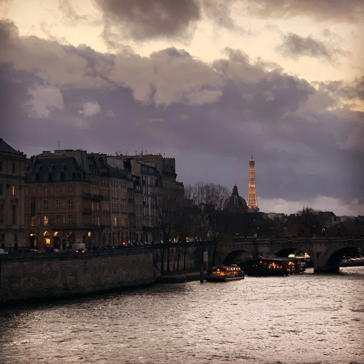 Eiffel Tower at sunset