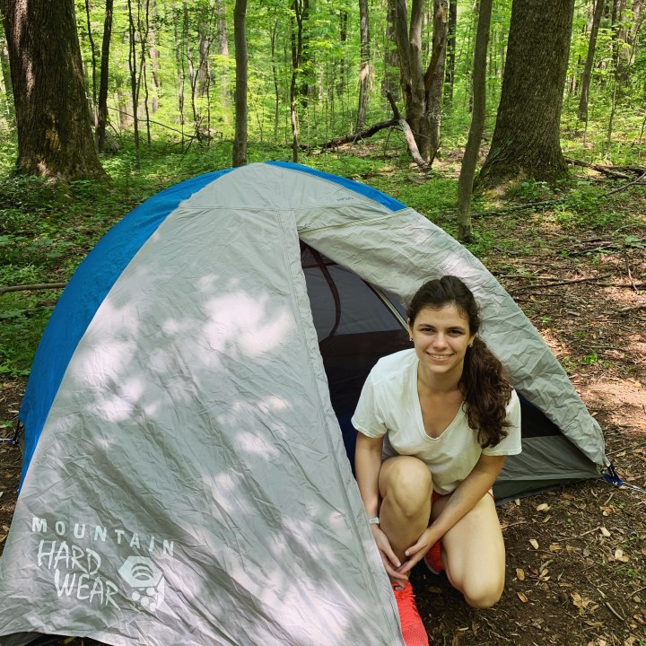 Our tent setup for Old Rag