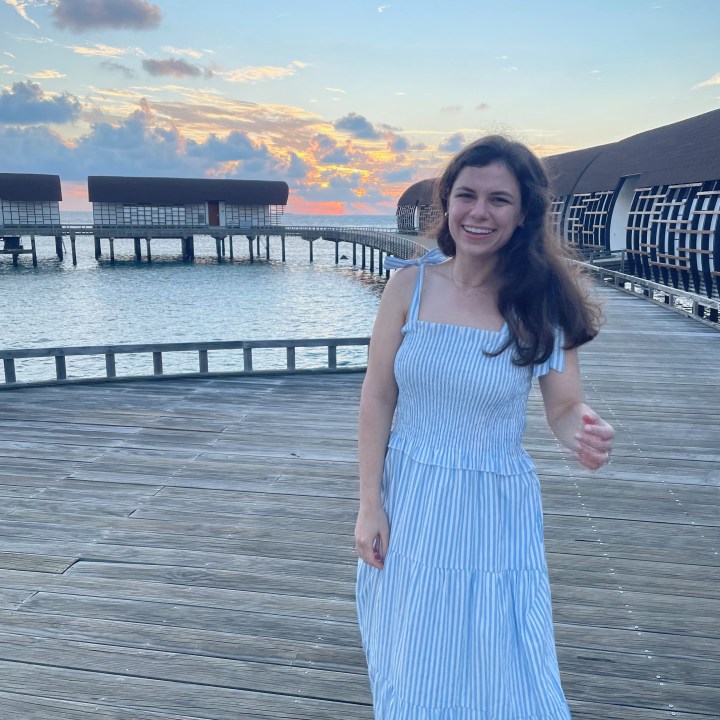 Blue maxidress I wore on our honeymoon