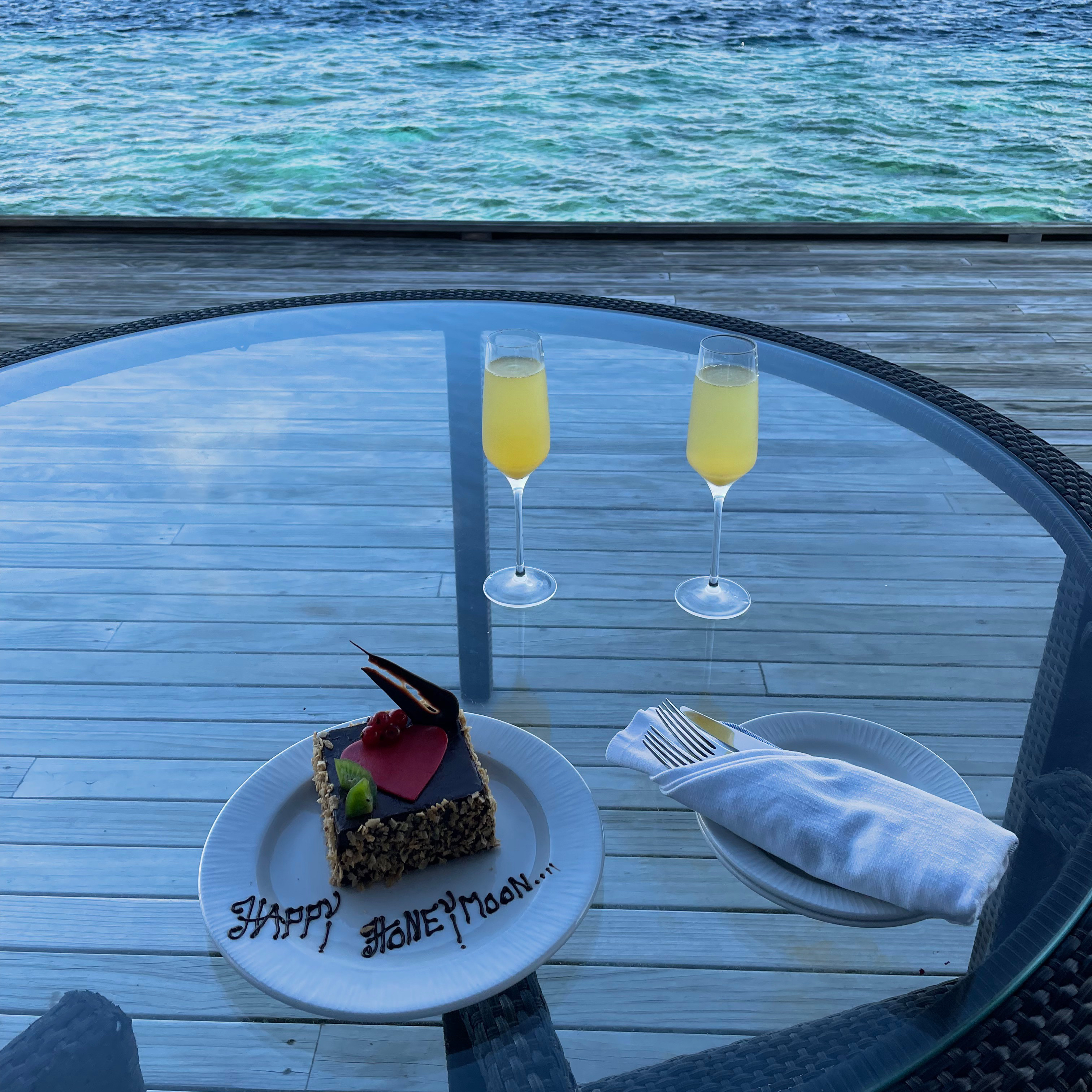 Breakfast on our honeymoon