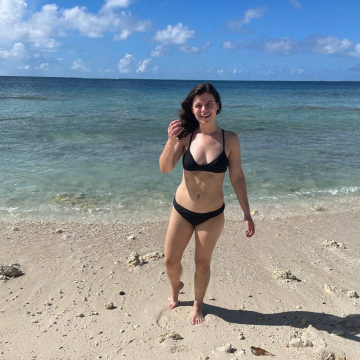 Black bikini on the beach