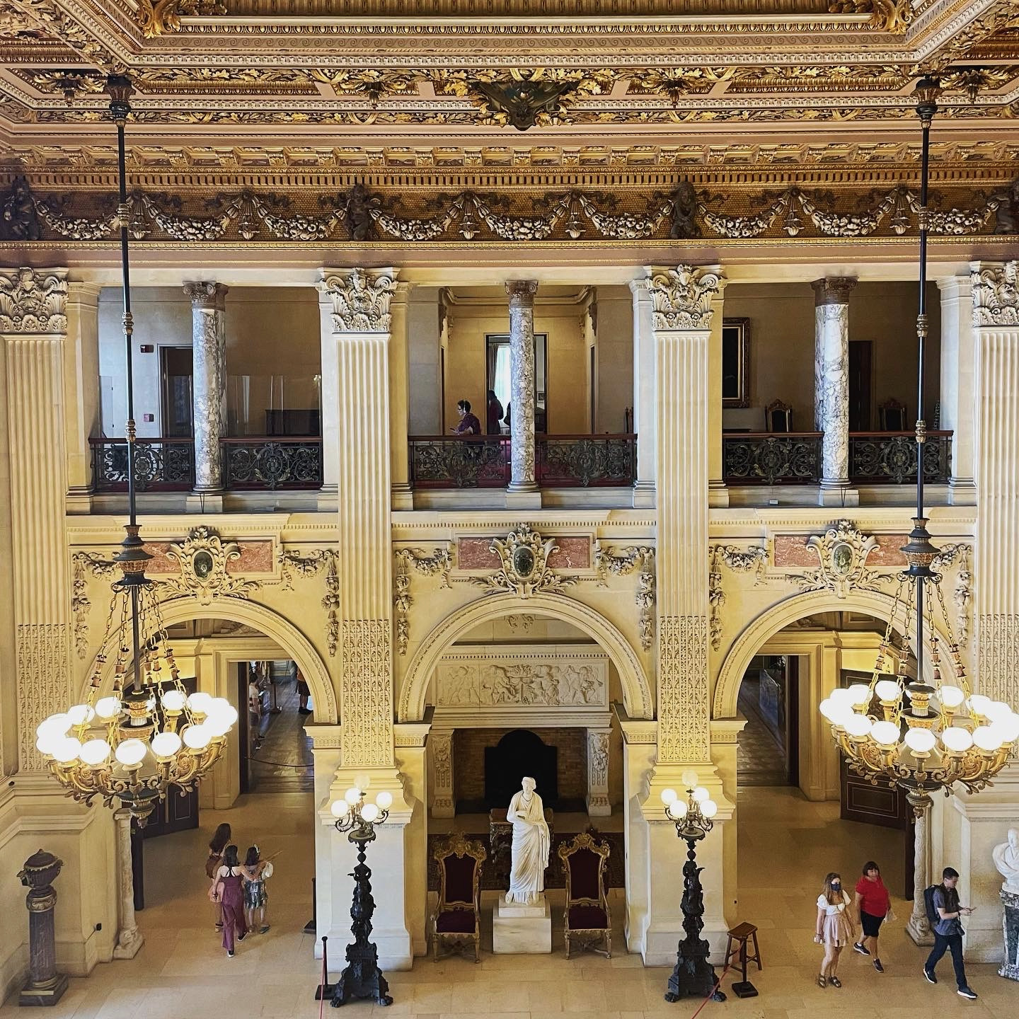 The entry hall at the Breakers