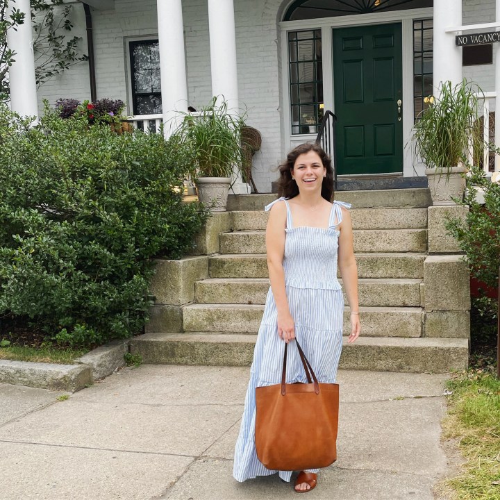 Dressed up for our sailboat ride
