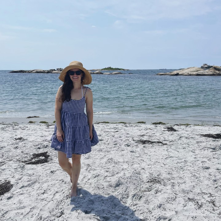 Enjoying the sun at Gooseberry Beach